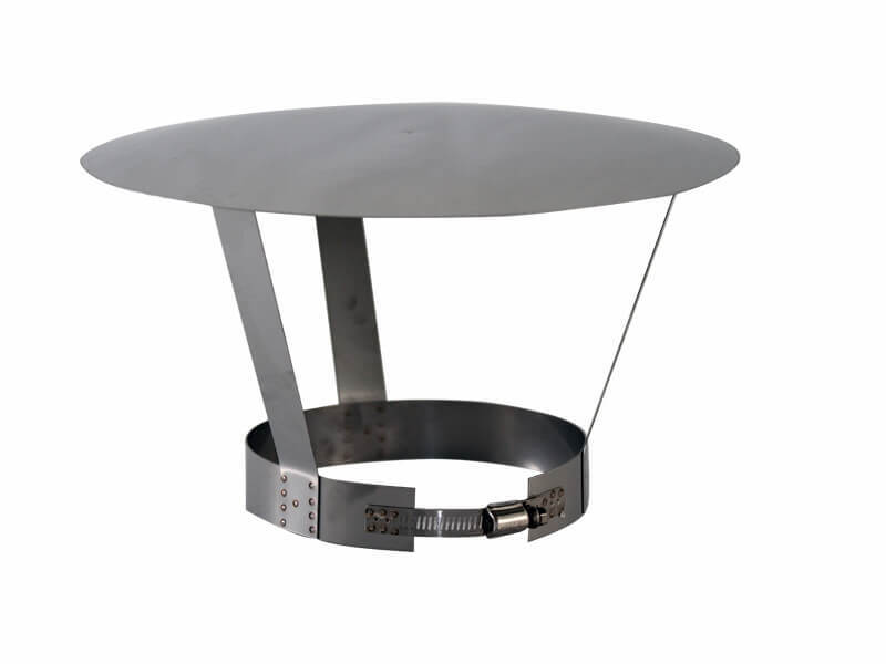 RVS rookgas regenkap t.b.v. K 120 / K 160 eco / K 160 eco-e / K 170 / K 220