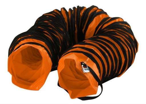 [5101250065] Luchttransportslang Ø205mm (oranje), lengte 5000mm, warmte bestendig